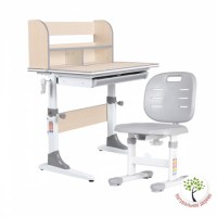 Комплект растущая парта Anatomica Study-80 Lux + стул  Anatomica Lux 02 клен/серый